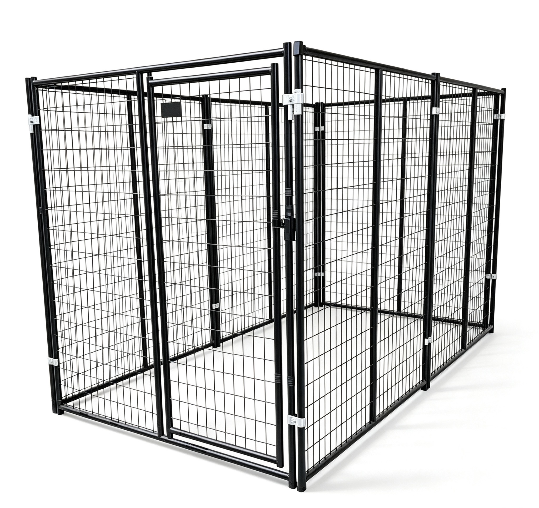 Fancy Metal Large Black Large Outdoor Dog Enclosures Kennel