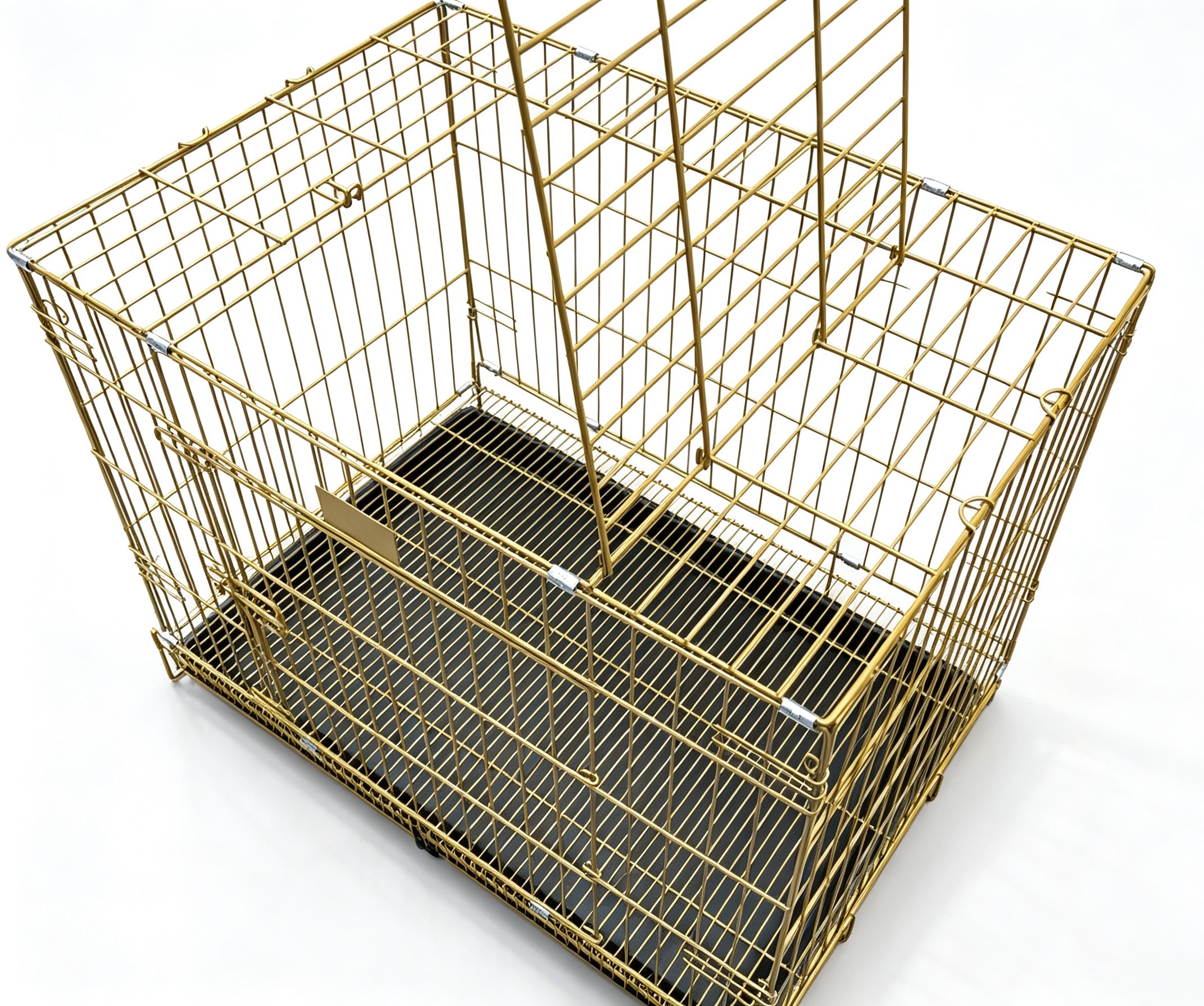 Dog Crates for Small Medium Dogs,Copper Gold Wire Cage Kennel