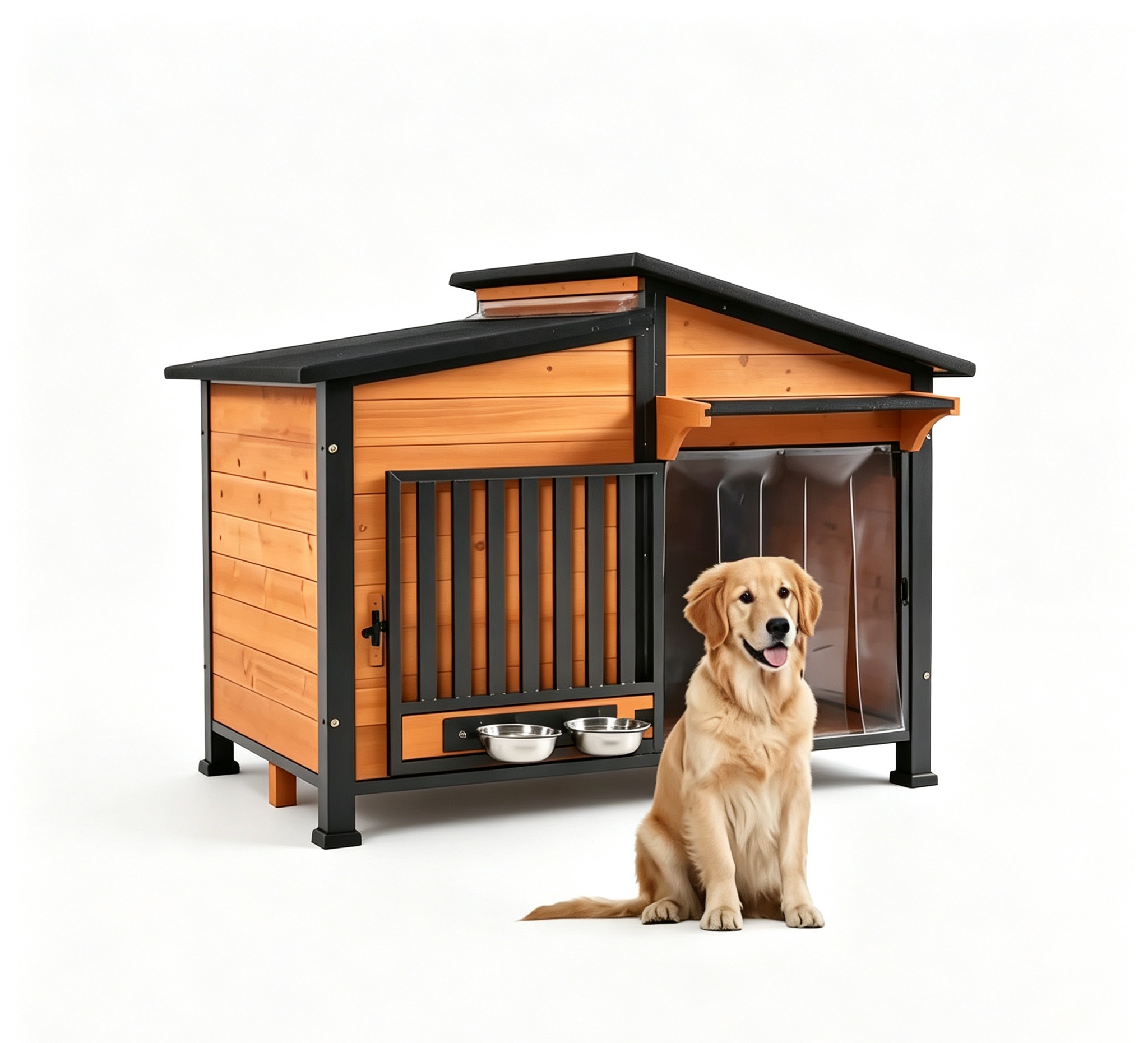 Heavy-Duty Wooden Dog Crate Furniture for Small/Medium Dogs