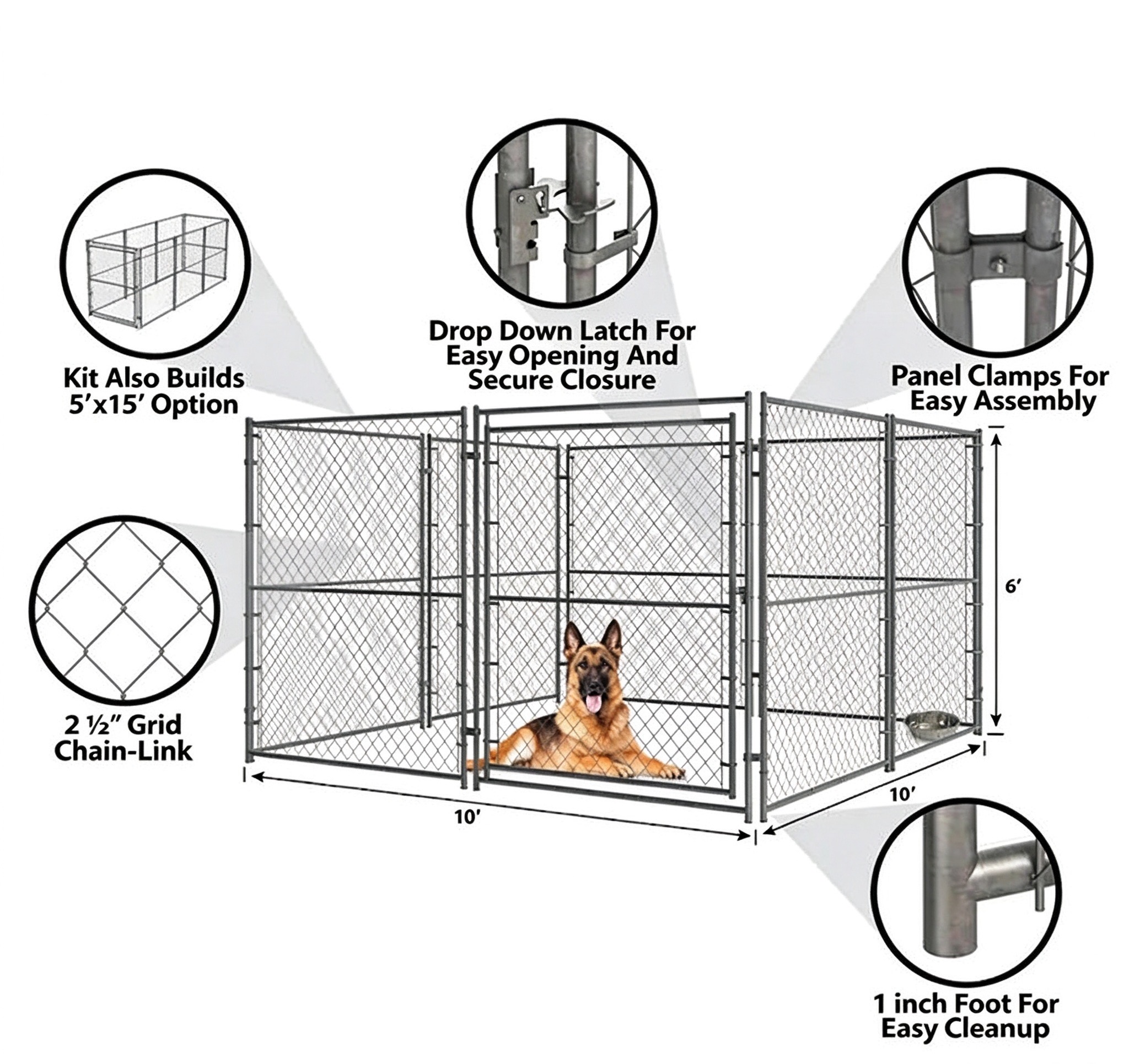 Chain Link Pet Cage House